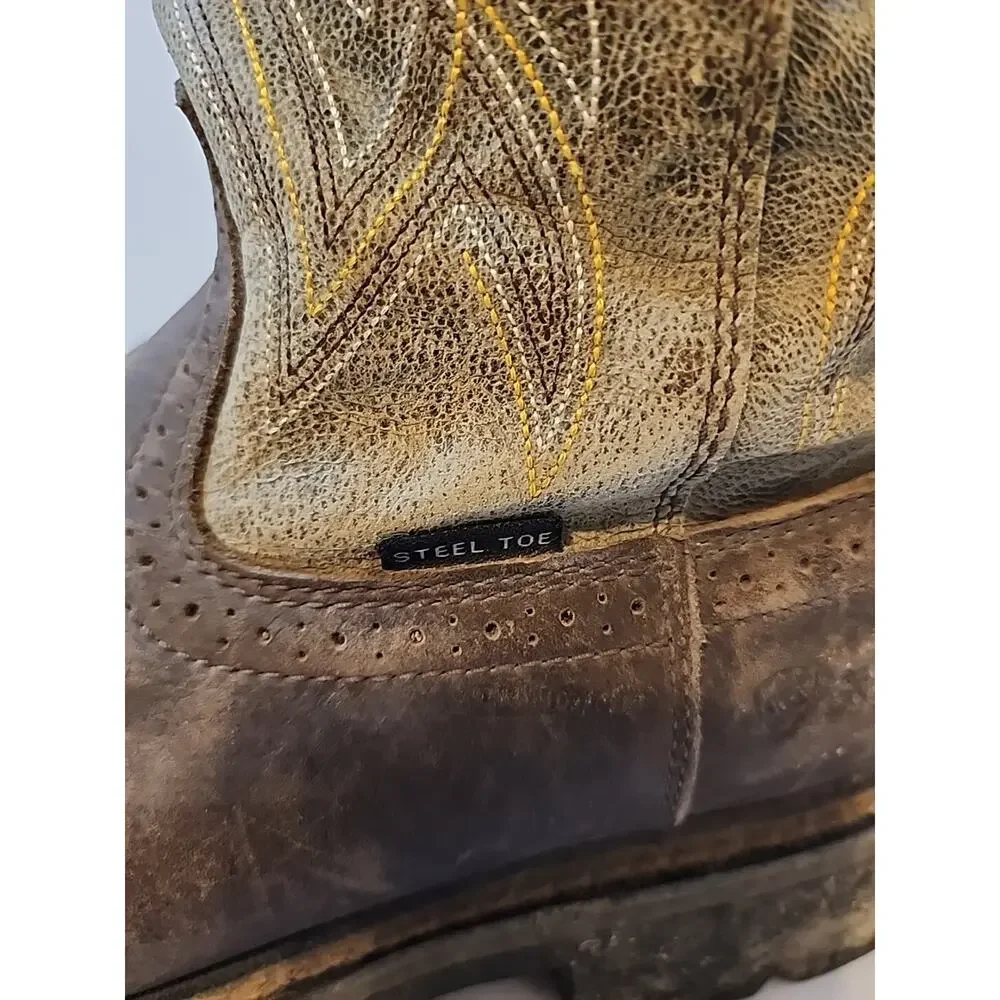 Ariat Steel Toe Mens 8.5 D Work Boots brown
